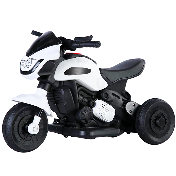 Motinha Elétrica Infantil Unitoys Race Branca 6V