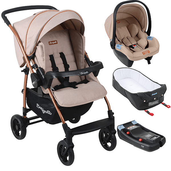 Carrinho de Bebe Burigotto Travel Rio K 22 Ninho Base Mon Amour