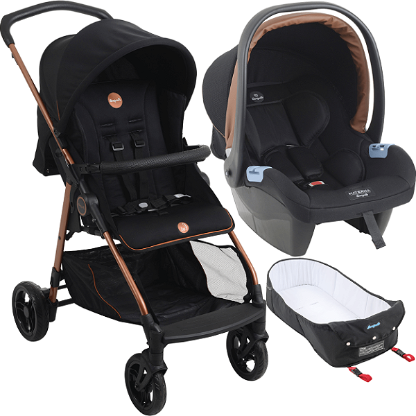 Carrinho de Bebe Moises com Bebe Conforto Burigotto Lui 22 Cobre