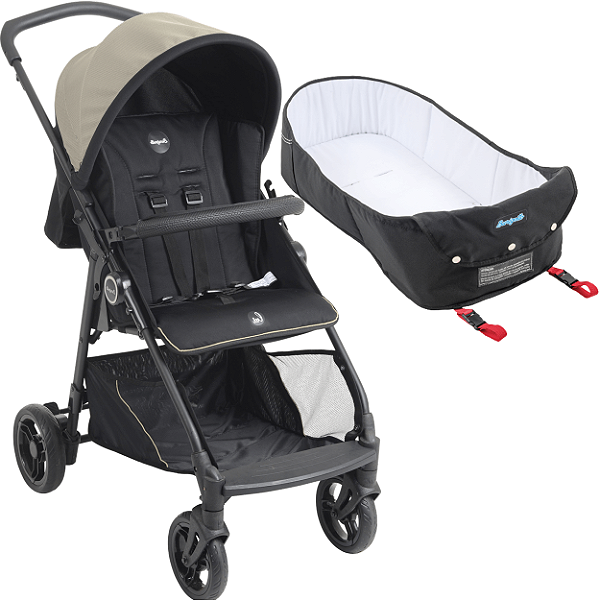 Carrinho de Bebe Passeio com Ninho Moises Burigotto Lui 22 Sand