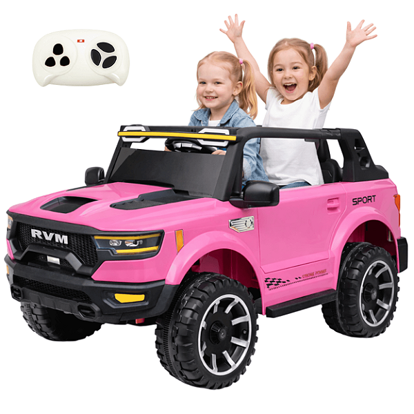 Caminhonete Elétrica Dodge Ram Zippy Toys RVM Rosa 12V Controle