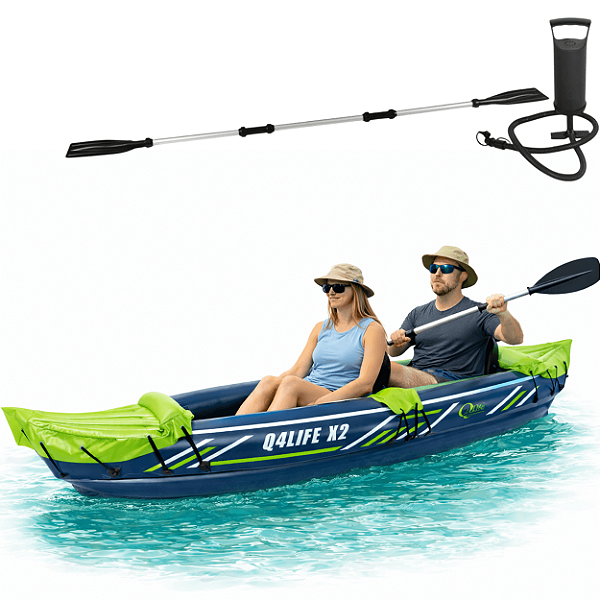 Caiaque Inflável Importway 2 Q4life X 2 Pessoas Kit de Acessórios