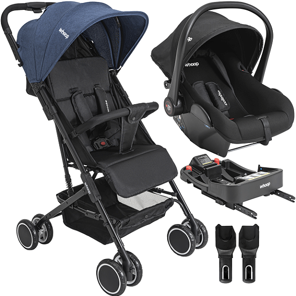 Carrinho de Bebe Bebe Conforto Colinho Base ISOFIX Kiddo Mascote Marinho