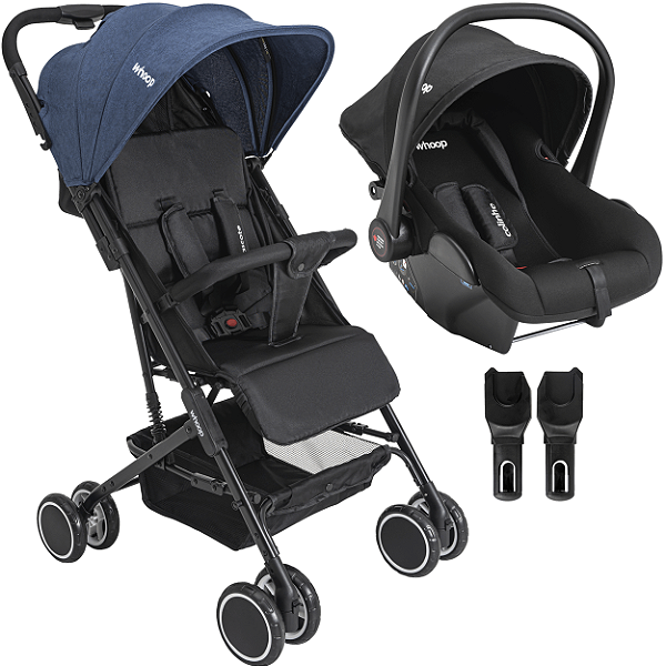 Carrinho de Bebe com Bebe Conforto Colinho Kiddo Mascote Marinho