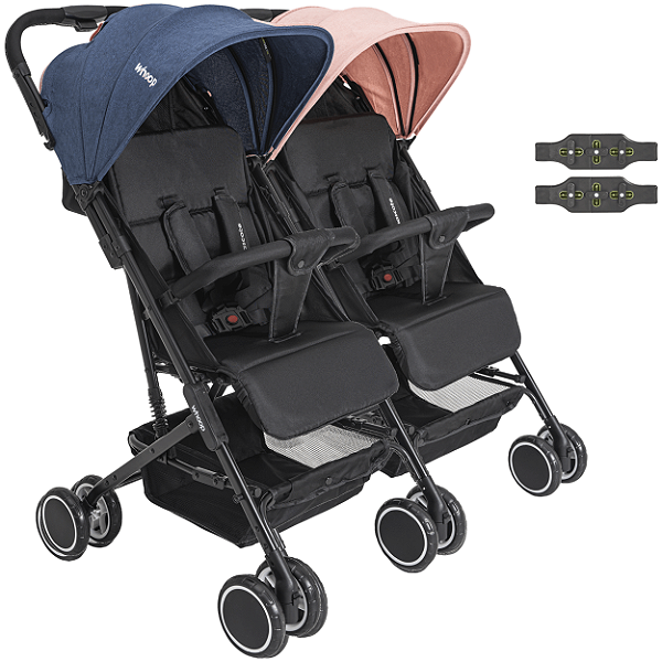 Carrinho Kiddo para Gemeos Duplo Mascote Casal