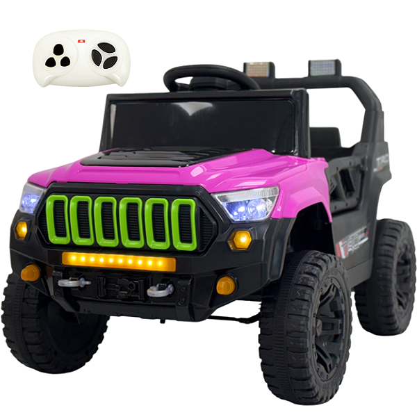 Carro Eletrico Bang Toys Jipe Titan XR Rosa 12V Controle Remoto