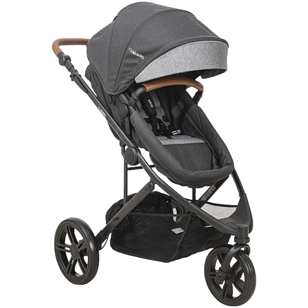 Carrinho de Bebe Passeio Moises Kiddo Trek Melange Grafite