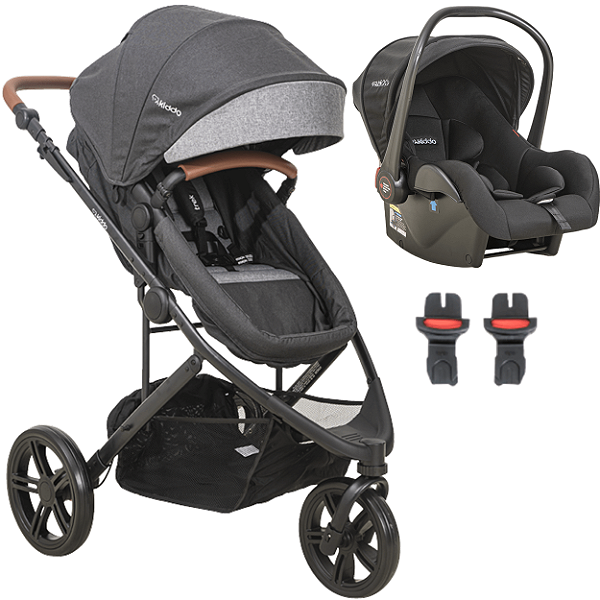 Carrinho de Bebe Passeio Bebe Conforto Kiddo Trek Melange Grafite