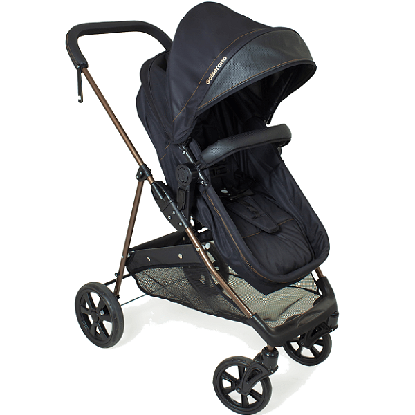 Carrinho de Bebe Passeio Moises Galzerano Napoli G22 Preto Cobre