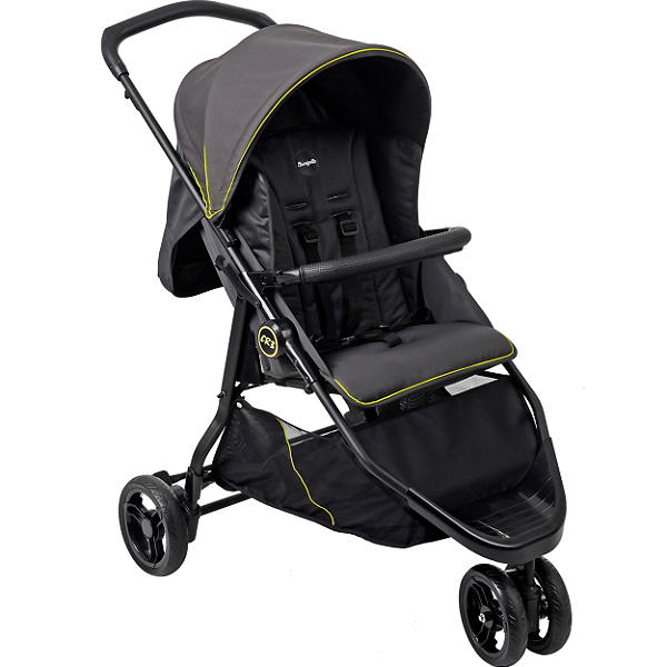 Carrinho de Bebe 3 Rodas Berço Passeio Burigotto CR3 22 Gray Neon