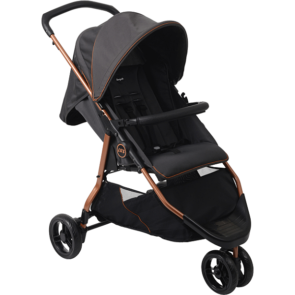 Carrinho de Bebe 3 Rodas Berço Passeio Burigotto CR3 22 Gray Cobre