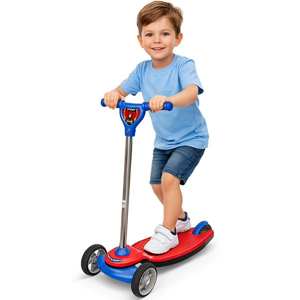 Patinete Infantil Maral 3 Rodas Spider Vermelho Freio Traseiro