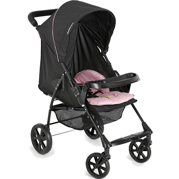 Carrinho de Bebe para Passeio Galzerano Romano G22 Preto Rosa