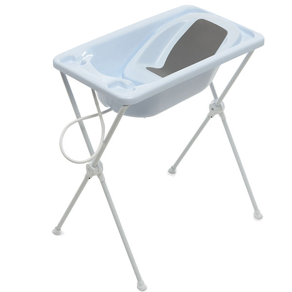 Banheira para Bebe Com Suporte Galzerano Acqua Trio Azul