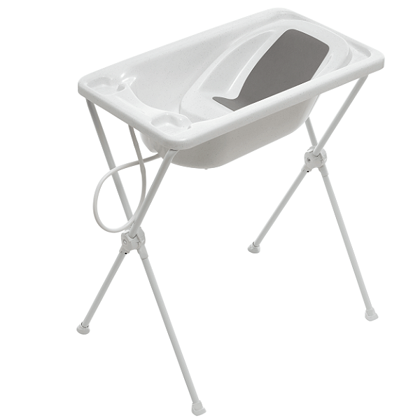 Banheira para Bebe Com Suporte Galzerano Acqua Trio Branca