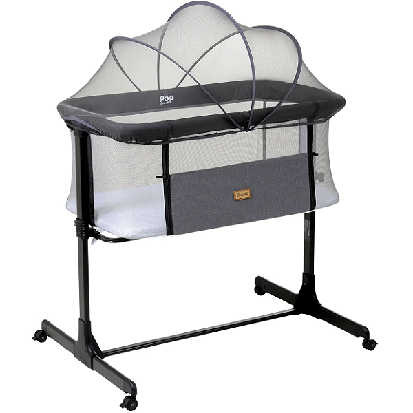 Berço para Bebes Co-Leito Burigotto Pop Lado a Lado Gray