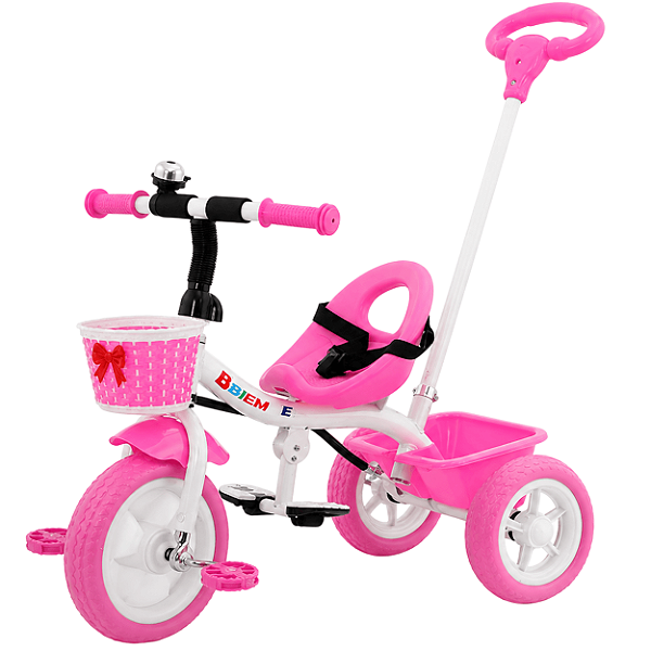 Triciclo de Passeio  Andador Biemme Little Trike Comfort Rosa