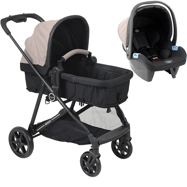 Carrinho Com Bebe Materna Burigotto Reversivel Revert 22 Capuccino