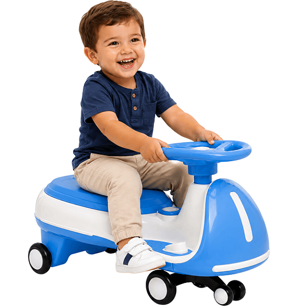 Carrinho Eletrico de Rolimã Bang Toys Swing Car Flow Azul 12V