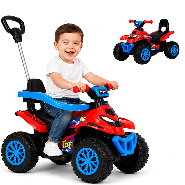 Quadriciclo ATV Eletrico Infantil Bang Toys Spider Vermelho 6V