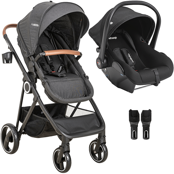 Carrinho de Bebe Moises com Bebe Conforto Colinho Kiddo Cosmos Preto