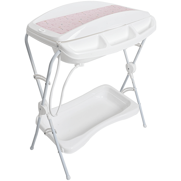 Banheira de Bebe Desmontavel com Trocador Kiddo Shower II Rosa