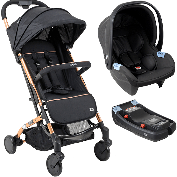 Carrinho de Bebe Zap Burigotto Bebe Conforto Materna Base Metal Cobre
