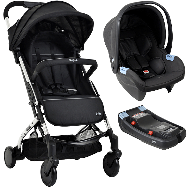 Carrinho de Bebe Zap Burigotto Bebe Conforto Materna Base Metal Prata