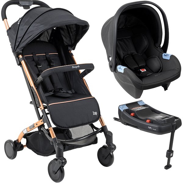 Carrinho de Bebe Zap Burigotto Bebe Materna Base ISOFIX Metal Cobre