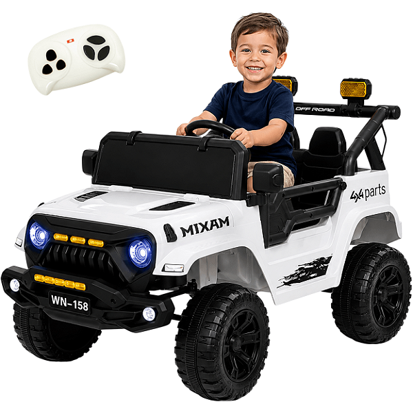Quadriciclo Elétrico Bang Toys Jipe Luna Kids Branco 12V