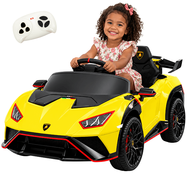 Carro Elétrico Bang Toys Lamborghini Vision Gran Amarelo 12V Controle