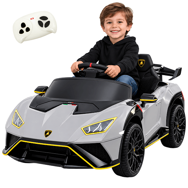 Carro Elétrico Bang Toys Lamborghini Vision Gran Cinza 12V Controle