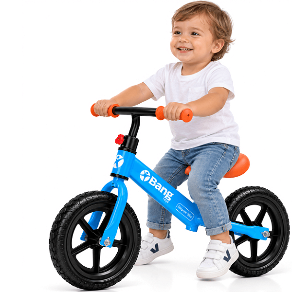 Bicicleta Infantil Sem Pedal Equilíbrio Bang Toys Bang Pop Azul
