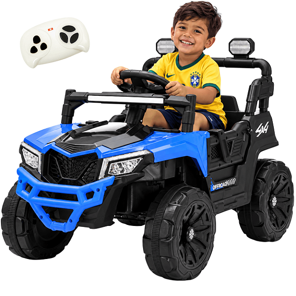 Carro Elétrico Bang Toys UTV Trail Master Azul 12V Controle