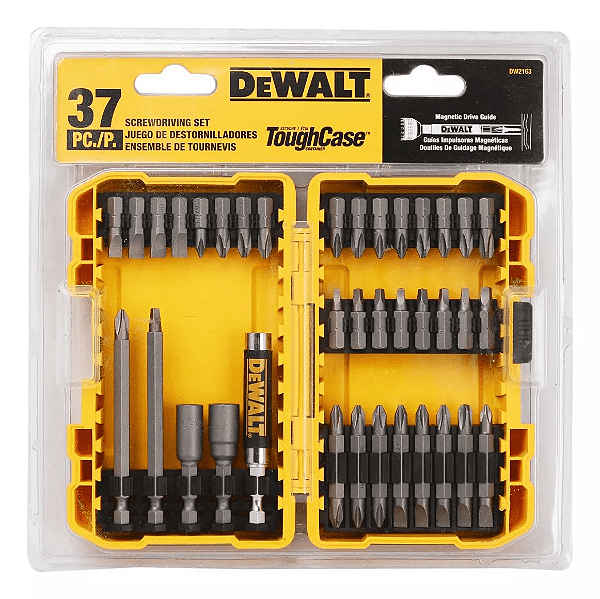 Jogo de soquetes - 37 pçs para parafusar c/ estojo - DW2163 Dewalt