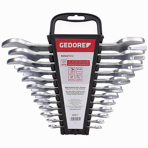 Jogo de Chave fixa - Gedore RED 15Pçs - R05125012