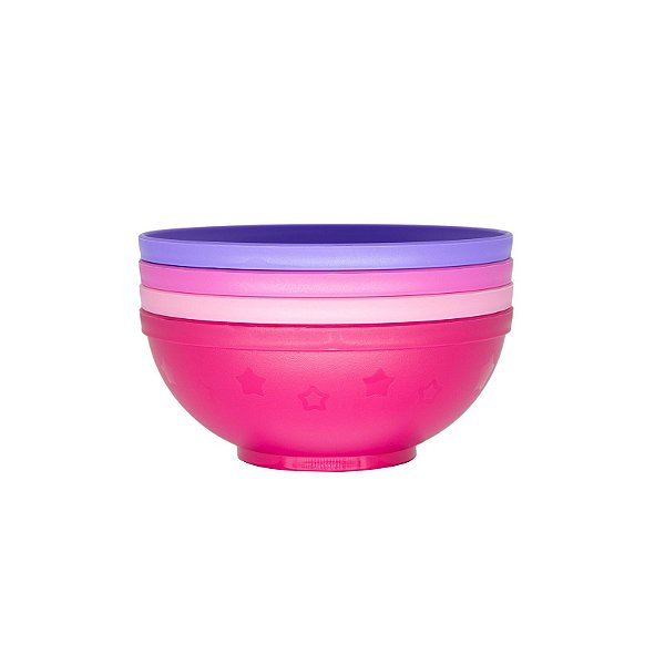 Kit 4 Potes Bowls 300ml para Micro-Ondas Colorido - Infanti
