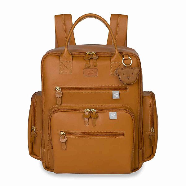 Mochila Térmica Maternidade Com Trocador Urban Teddy Caramelo - Masterbag Baby