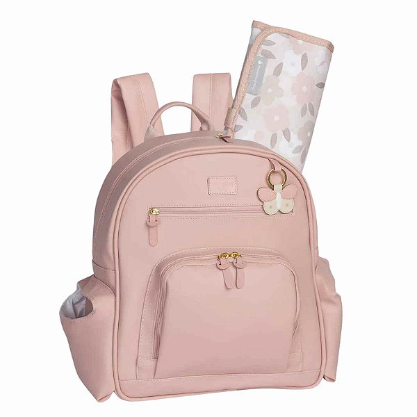 Mochila Térmica Maternidade com Trocador Noah Borboleta Rosa - Masterbag