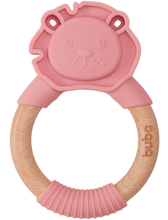 Mordedor em Silicone Leão Rosa +4m - Buba