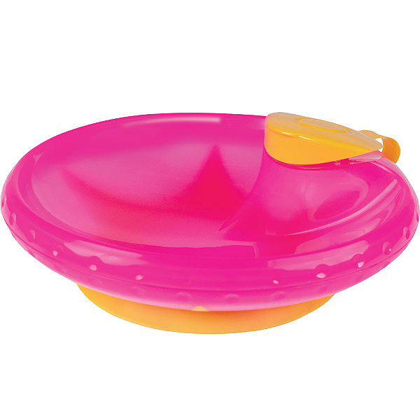 Prato Térmico com Ventosa 220ml +6m Rosa - Buba