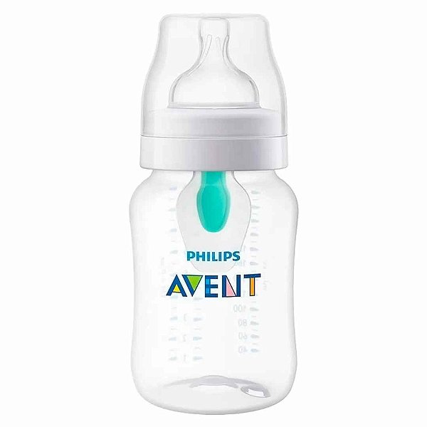 Mamadeira Anti-Cólica Philips Avent 260ml com Acessório AirFree -  1m +