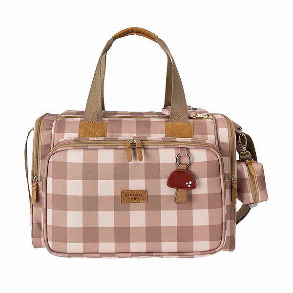 Bolsa Térmica com Trocador e Porta Chupeta Anne Cogumelo Caramelo - Masterbag Baby