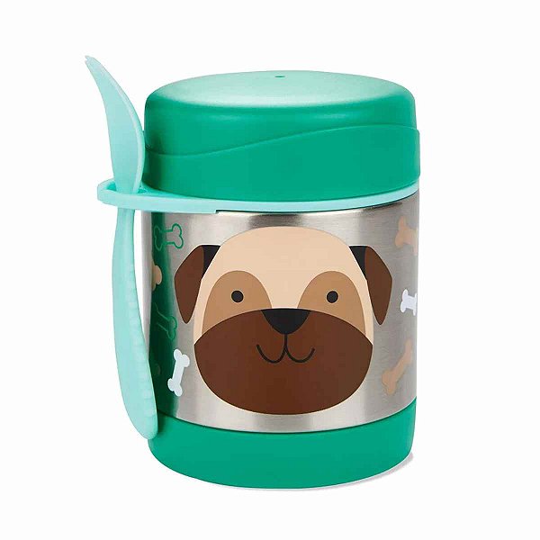 Pote Térmico Com Talher Zoo Cachorro Pug - Skip Hop