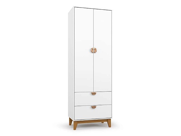 Guarda Roupa Magia Infantil Branco 2 Portas e 2 Gavetas - Batrol