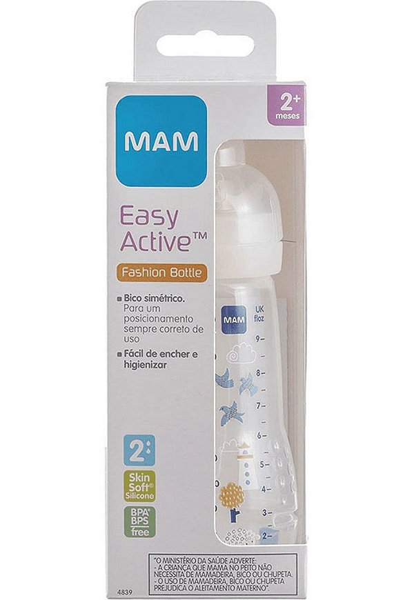 Mamadeira Easy Active +2m - Branco - MAM
