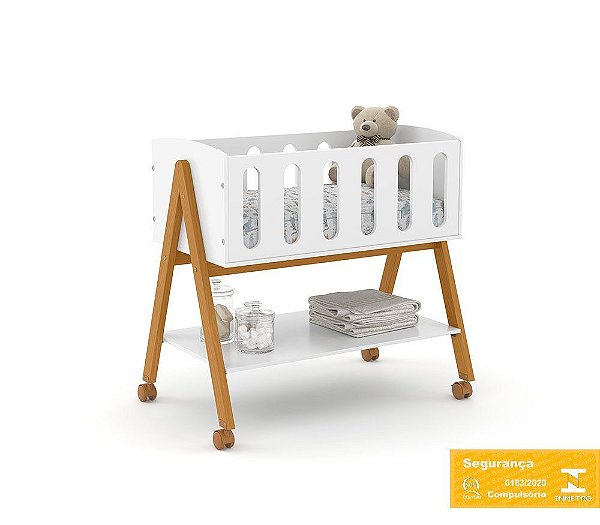 Mini Berço Sissi Eco Wood Branco Soft Matic - Coronelzinho - A Super Loja  do Bebê