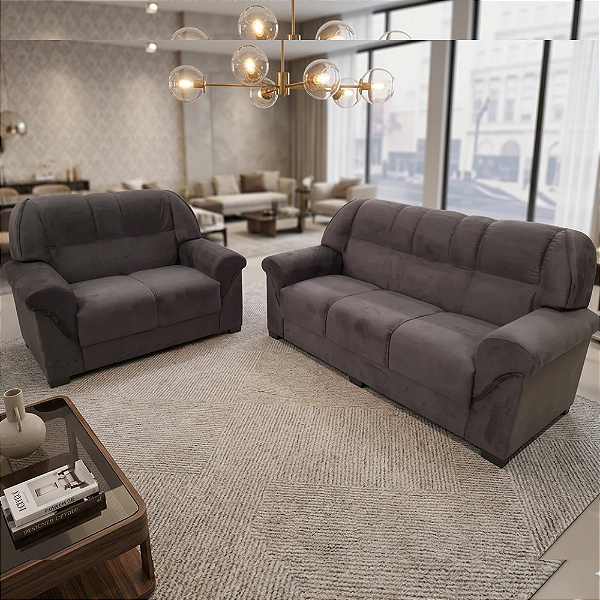 Sofá 3x2 Lugares Miame Plus Grafite