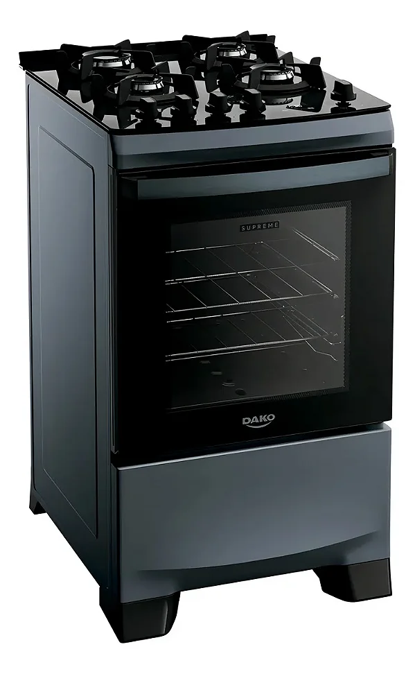 Fogão 4 Bocas Dako Supreme TimerGlass Titanium