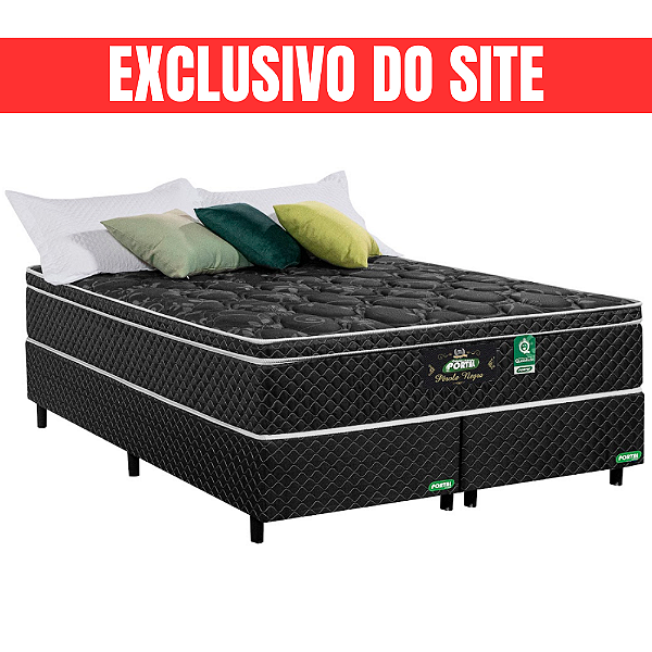Cama Box King Molas Ensacadas Perola Negra Portal 193x74x203
